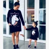 Family Matching Dress Unicorn Print Autumn Sweatshirts