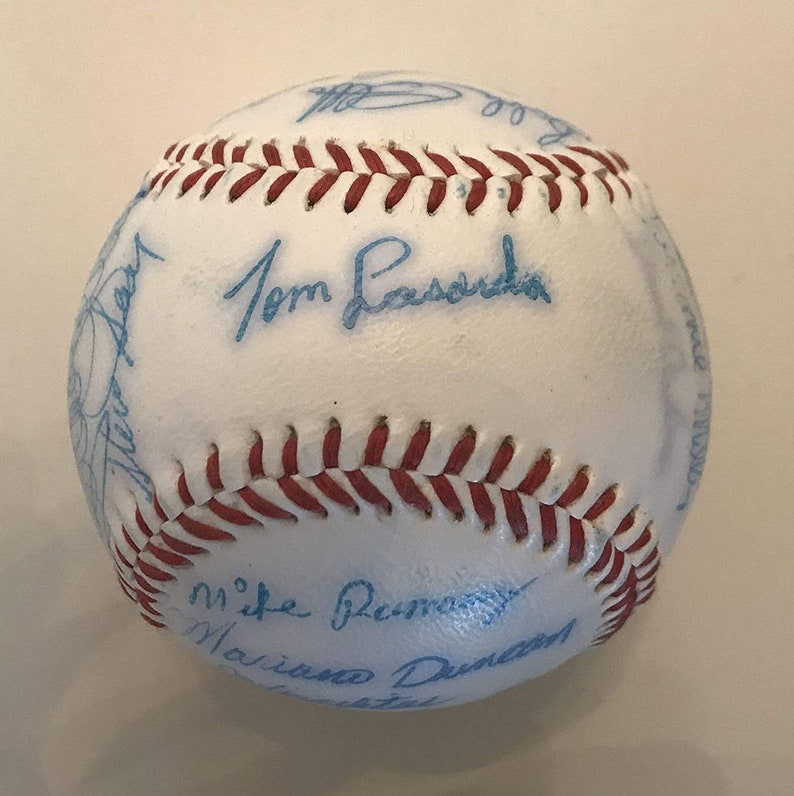 LA Dodgers 1984-85 Team Autographed Los Angeles Dodgers Logo Baseball Tommy LaSorda - COA Matching Holograms