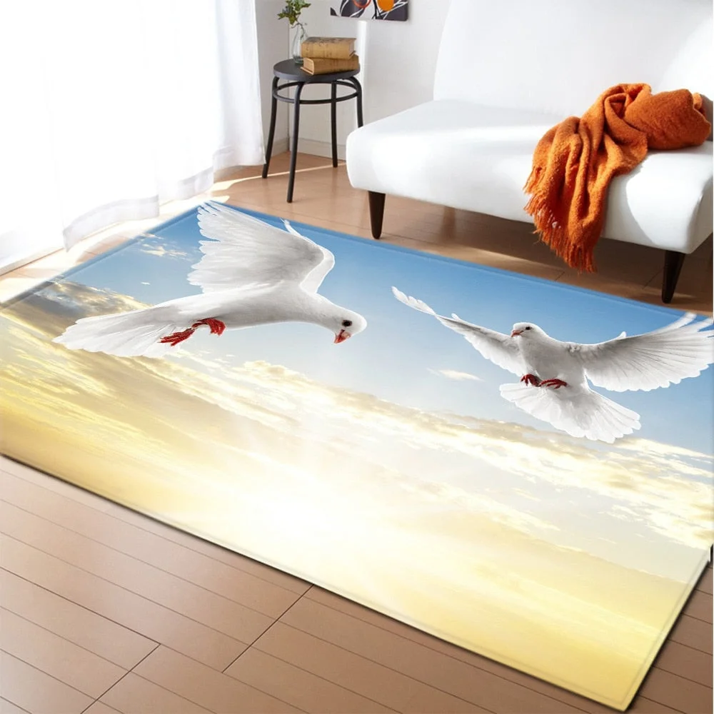 Carpet For Living Room Home Bedroom Bedside Children's Decoration Rug Animal Pattern Hallway Balcony Bathroom Non-Slip Floor Mat