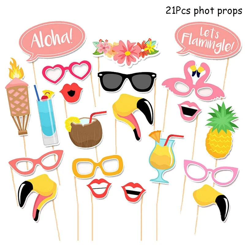 Hawaii Party Luau Flamingo Party Decorations Pineapple Summer Tropical Party Supplies Hawaiian Birthday Party Decor Wedding