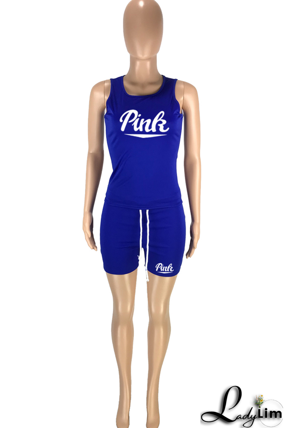 Burgundy Fashion Print Patchwork U Neck Sleeveless Two Pieces