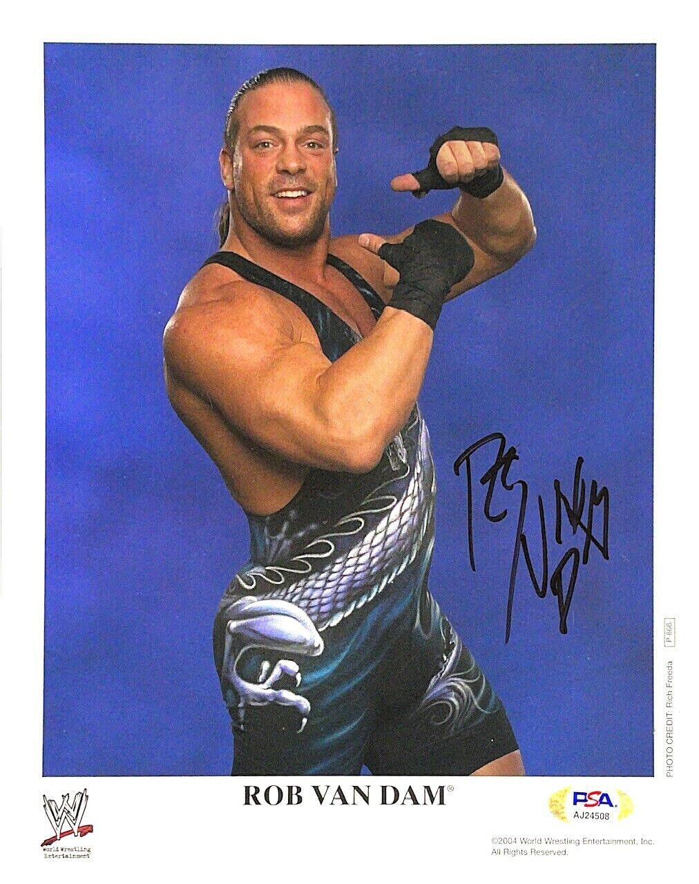 WWE ROB VAN DAM P-866 HAND SIGNED AUTOGRAPHED 8X10 PROMO Photo Poster painting WITH PSA COA