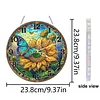 Butterfly Sunflower DIY Acrylic Diamonds Painting Clocks Bedroom Decor Pendant Hanging Kit