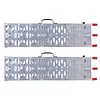 [US Local Warehouse] 2PCS 7.3ft Aluminum Motorcycle Ramp for Pickup Trucks ATVs Lawn Mowers Folding Dirt Bike Loading Ramp with Load Straps Truck Ramps