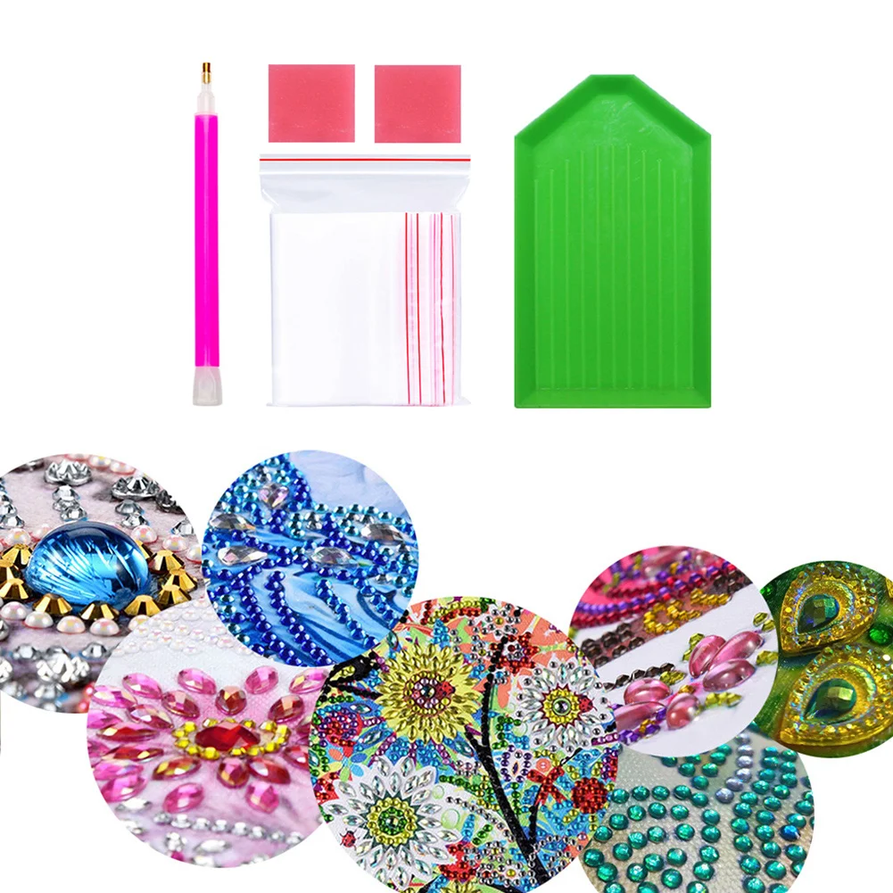 5D DIY Diamond Painting Tools Clay Tray Drill Pens Small Bags Drawing Sets