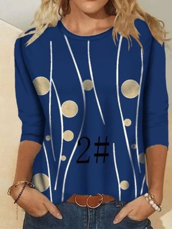 Women Long Sleeve Scoop Neck Floral Printed Graphic Top