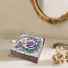Diamond Painting Wooden Purple Rose 4 Slots Diamond Painting Storage Box for Adult Beginner