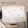 Car Sun Shield Tulip Floral Car Side Window Privacy Curtain