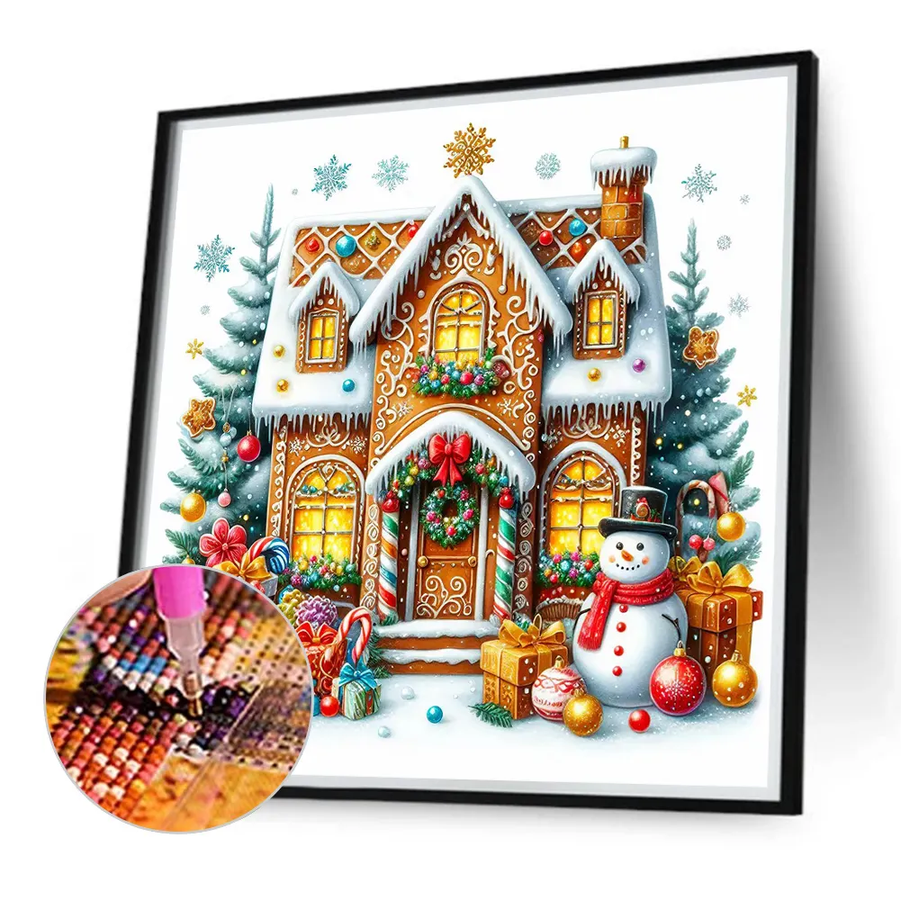 Diamond Painting - Full Round Drill - Christmas House(Canvas|40*40cm)