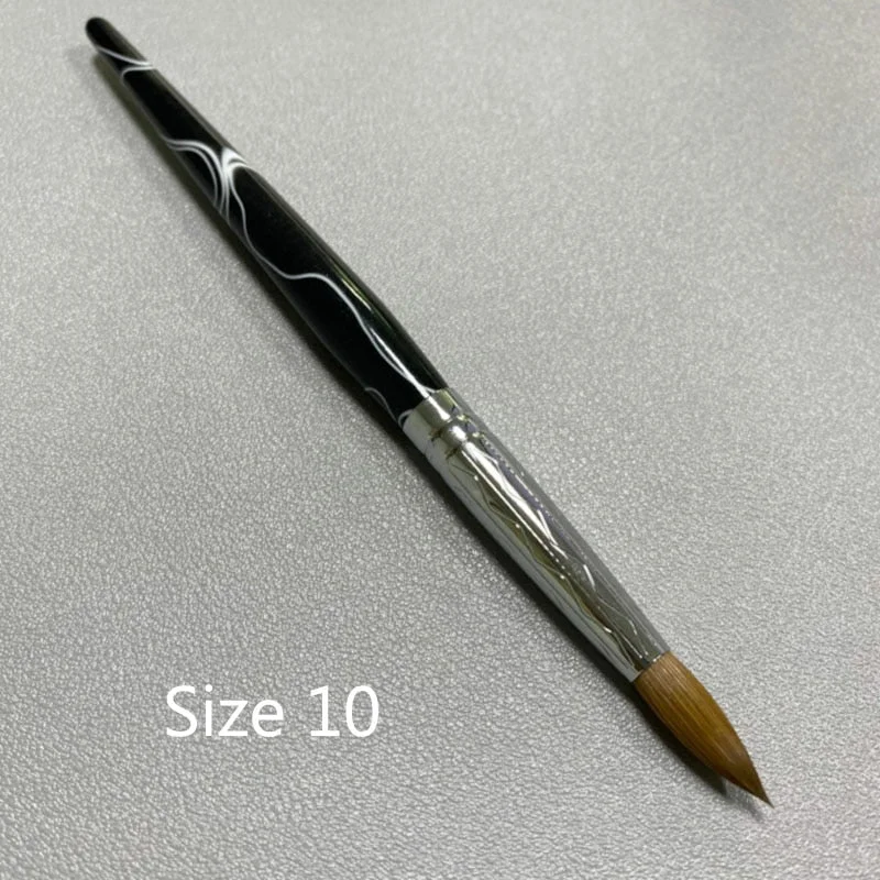 100% Pure Kolinsky Acrylic Oval Nail Brush Liquid Powder Nail Art Brush Choose Size-Nail Inspo