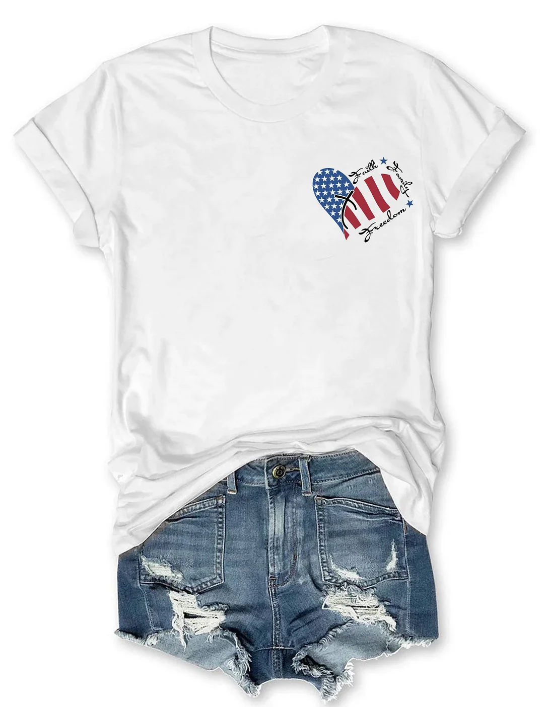 Faith Family Freedom Loves Jesus And America Too T-shirt