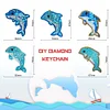 DIY Diamond Painting Keychain-5pcs/Set Dolphin Bag Keychain Jewelry Gift