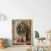 Christmas Wreath-11CT Stamped Cross Stitch 40*53cm/15.75*20.87in tapestrymarket