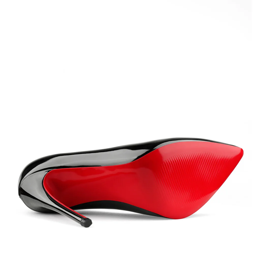 100mm Red Bottom High Heels Party Daily Patent Pumps-MERUMOTE