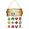 DiY diamond painting hanging ribbon magnet sticker-welcome