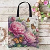Peony Butterfly-11CT DIY Stamped Cross Stitch Shopping Bag 40*40cm/15.75*15.75in