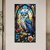 Diamond Painting-DIY Full Round Drill Stained Glass Owl(70*40 CM)