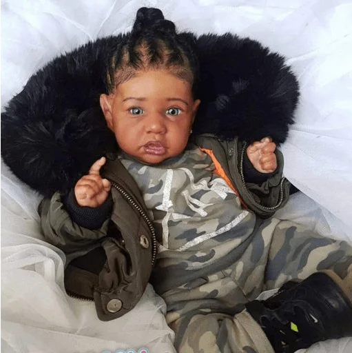 African American Reborn Silicone Baby Doll 12 inch Cool Girl Francisca by Creativegiftss® Exclusively 2024 -Creativegiftss® - [product_tag] RSAJ-Creativegiftss®