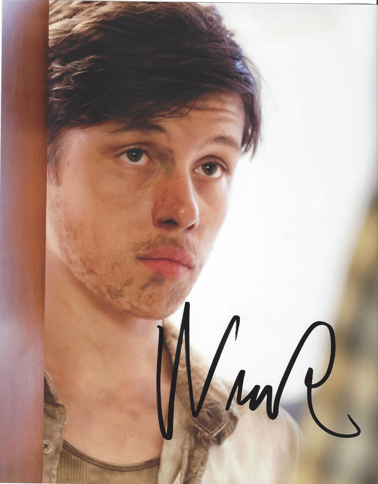 NICK ROBINSON HAND SIGNED AUTHENTIC 'JURASSIC WORLD' 8X10 Photo Poster painting C w/COA ACTOR