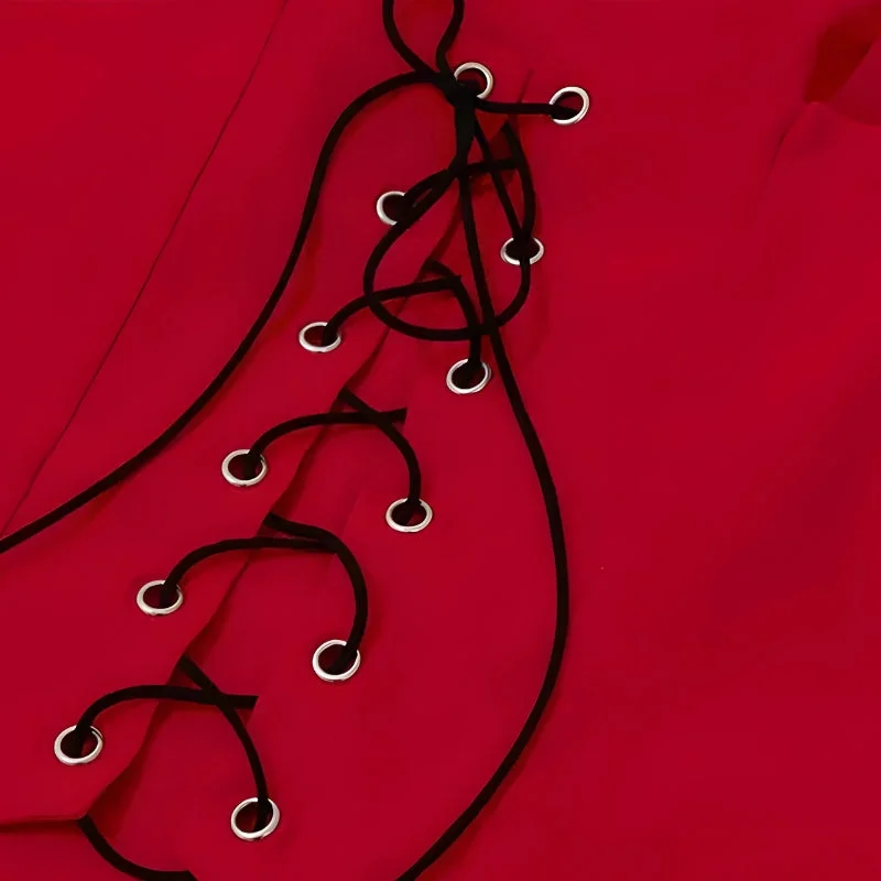 Brownm Corset Top & Mini Skirt Two Piece Set