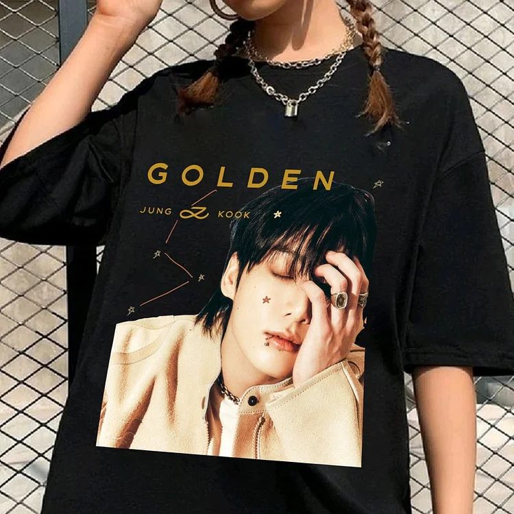 BTS Jungkook GOLDEN Retro T-Shirt