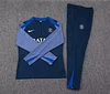 2025/2026 Psg Paris Saint-Germain Half-Pull Training Suit Navy Blue Gray Sleeves Football Shirt 1:1 Thai Quality Set