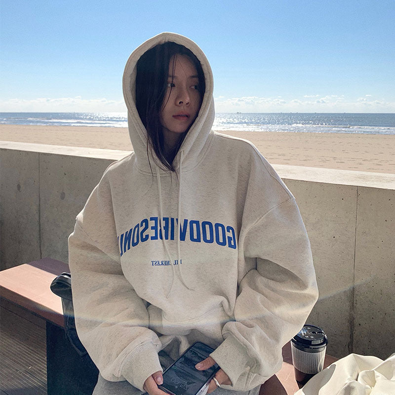 christmas outfit OLCooL Good Vibes Only Vintage Hoodie olcool