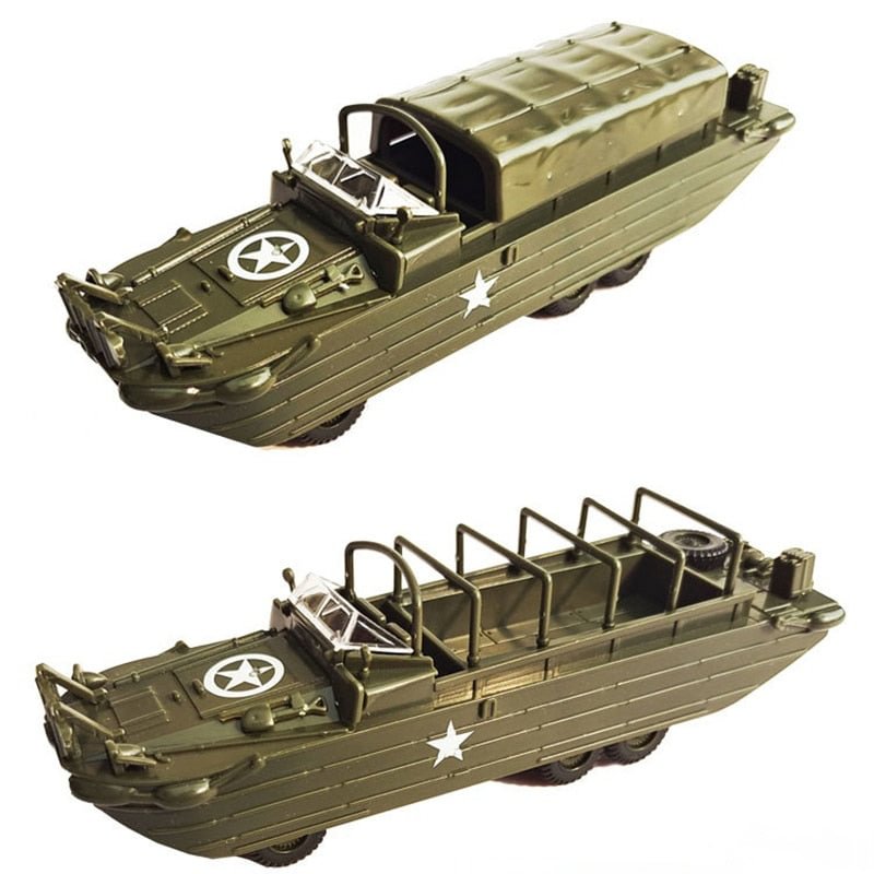4D Assembled Amphibious Combat Vehicle Military 1/72 Assembled Model Boy gift Military Vehicle Model Toy