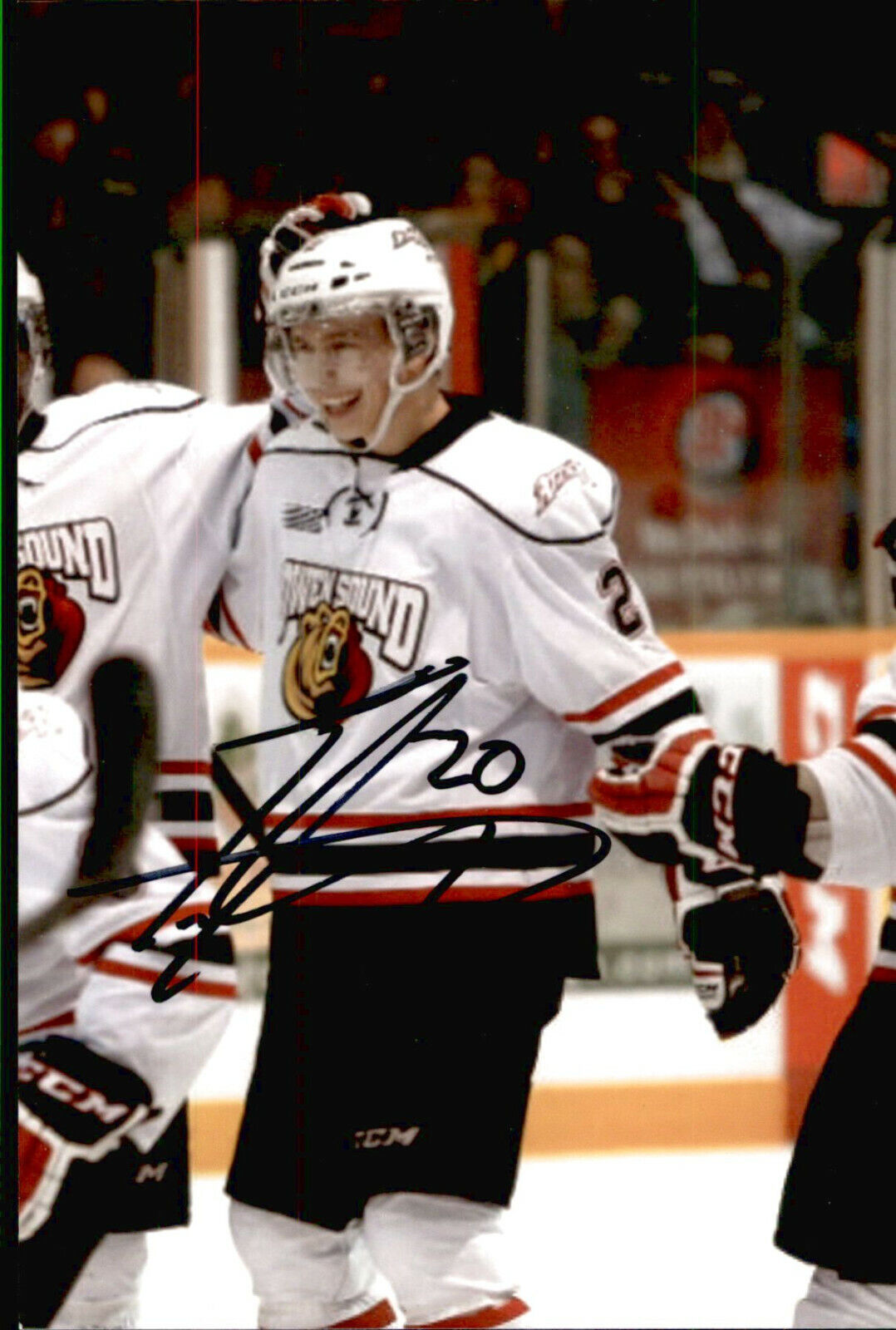 Tyler MacArthur SIGNED 4x6 Photo Poster painting OWEN SOUND ATTACK