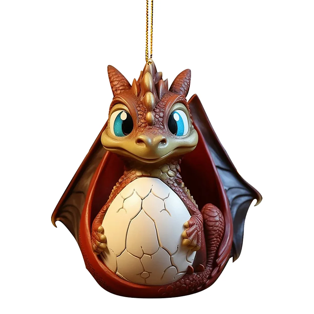 Christmas Dragon Egg Decoration Novelty Cute Acrylic Party Favors (B)