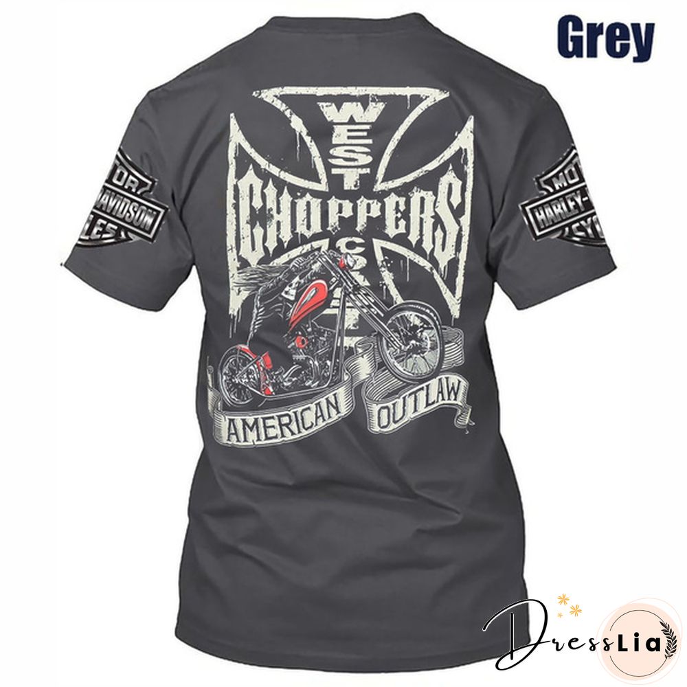 West Coast Choppers Men's T-shirt Cross Black Tuning Biker Shirt