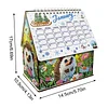 DIY Diamond Painting Special Shape Desktop Cabin Calendar Organizer Box Kit(Hedgehog)