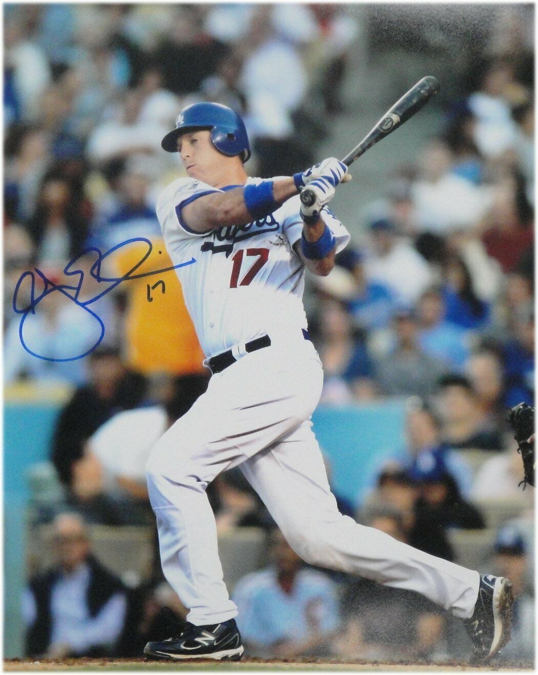 AJ Ellis Hand Signed 11x14 Photo Poster painting Los Angeles Dodgers At Bat W/ COA A.J. Front