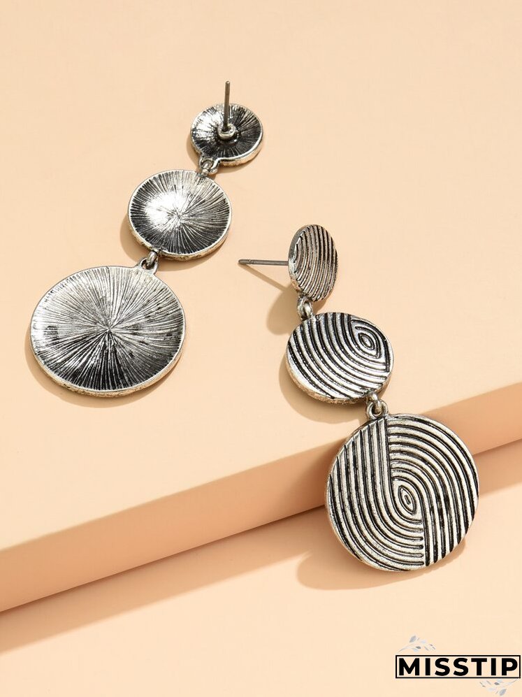Round Drop Earrings