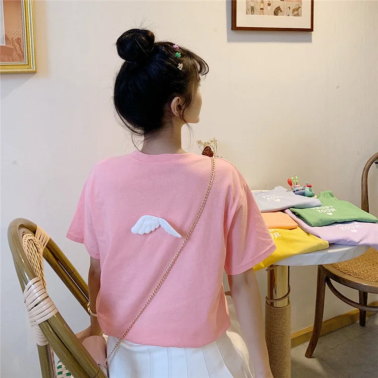 Kawaii Angel Wings Short T-Shirt