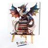 Flying Dragon In Book-Paint by Numbers Acrylic Paintingg 40*40CM(Watercolor)