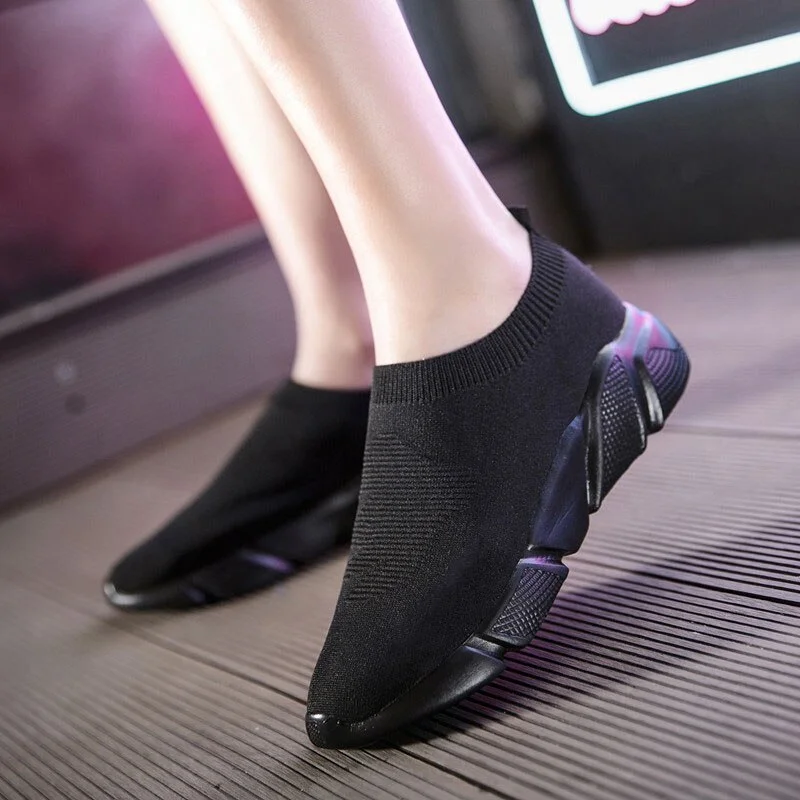 MWY Fashion Solid Shoes Woman Flats Zapatos Con Plataforma Para Mujer Lace Up Breathable Casual Women Shoes Platform Sneakers