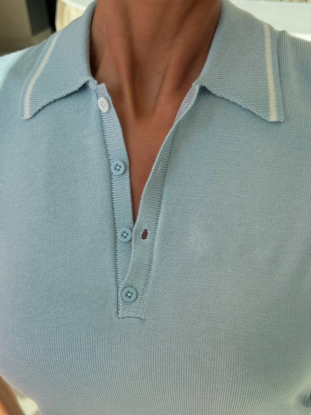 Athvotar Athvotar Collar Single-Dcupine Dopamine Knitted Girl Polo Shirt Small Group Of Women's Style Women's Style