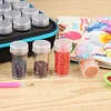 30 Bottles Diamond Painting Charms Box Embroidery Tool Storage Bag (Blue)