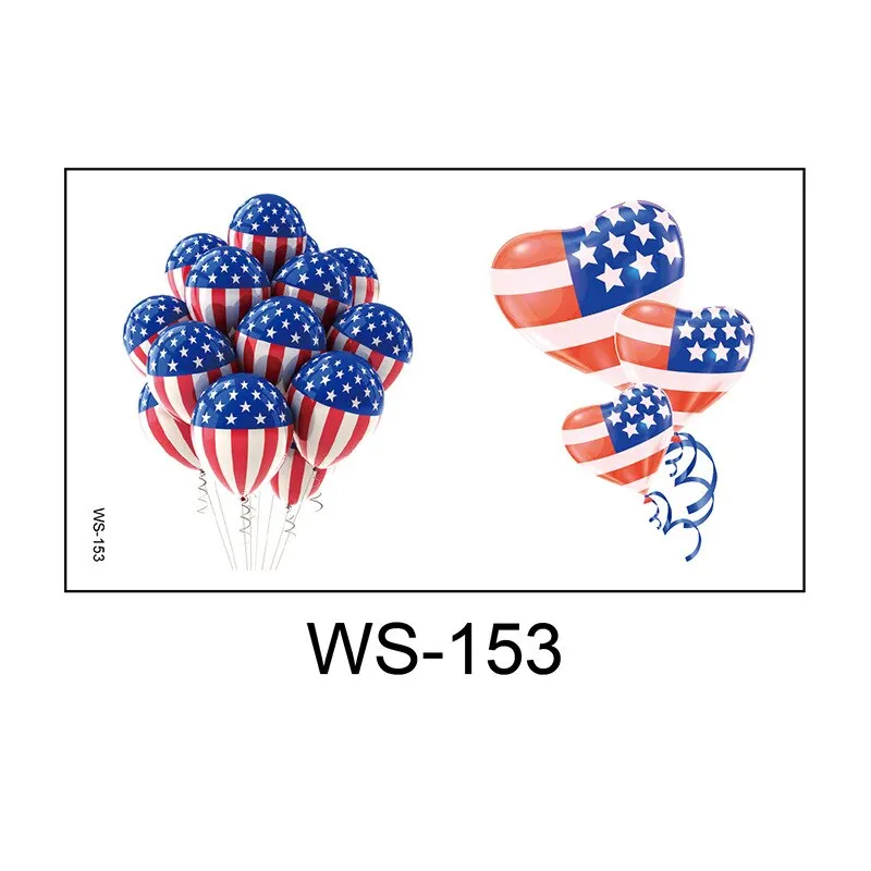 20 Kinds American Flag Tattoos Independence Day Temporary Body Sticker Disposable Waterproof tatouage temporaire