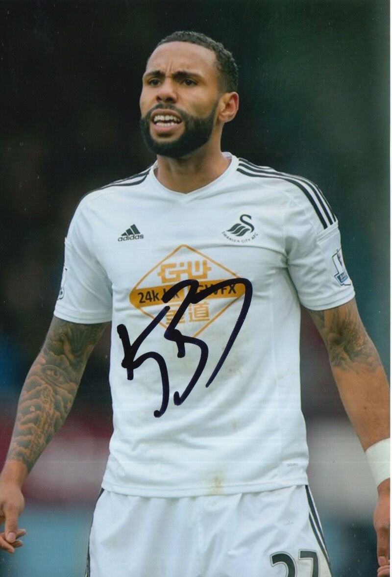 SWANSEA CITY HAND SIGNED KYLE BARTLEY 6X4 Photo Poster painting.