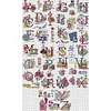 Alphabet-Sewing Beauty-14CT Stamped Cross Stitch 48*77cm/18.9*30.31in(Big Size)