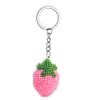 Bead Embroidery - Pink Strawberry Beaded Counted Cross Stitch Ornament Kit for Adults Beginners