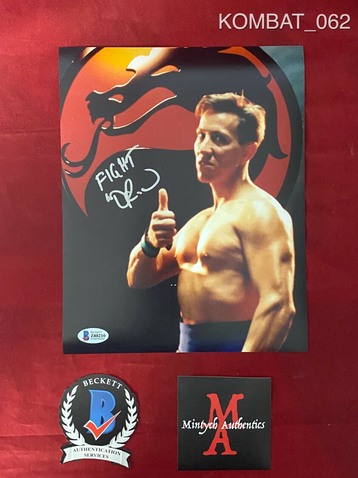 DANIEL PESINA AUTOGRAPHED SIGNED 8x10 Photo Poster painting! MORTAL KOMBAT! BECKETT! SCORPION!