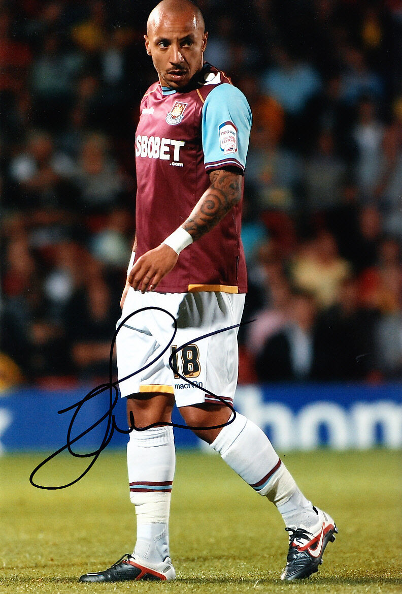 West Ham United F.C Julien Faubert Hand Signed 11/12 Photo Poster painting 12x8 1.