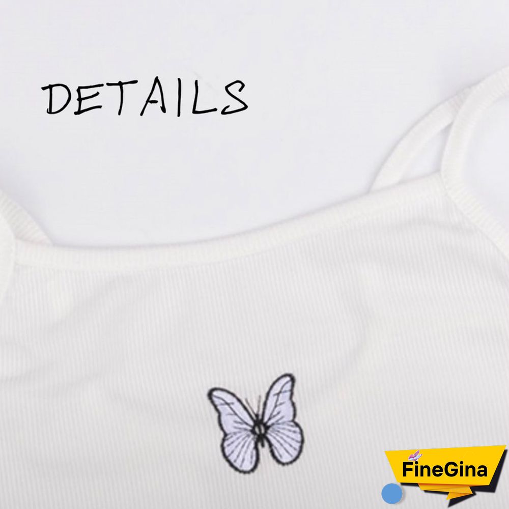 Dress Women Sleeveless Butterfly Printed Sweet Sexy Low-Cut Bodycon Sheath Womens Chic Basic All-Match Summer Ins Dresses Trendy