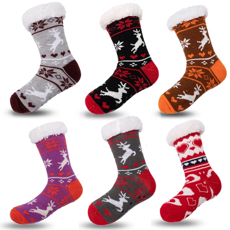 Letclo™ New Christmas Thick Non-slip Socks Slippers letclo Letclo