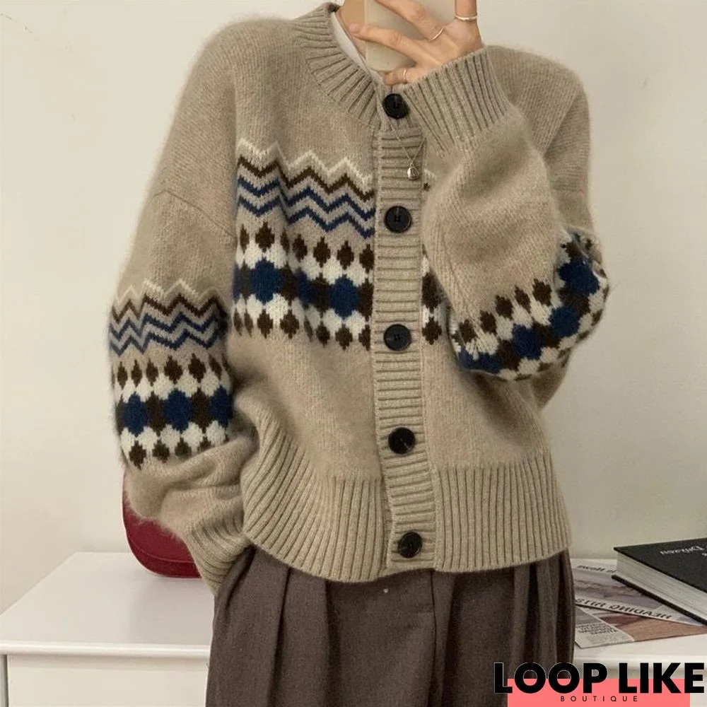 New Knitted Cardigan Short Jacket Blouse Ladies Loose