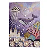 DIY Pearl Painting Shark Jellyfish for Home Wall Decor with Frame(40x30cm)