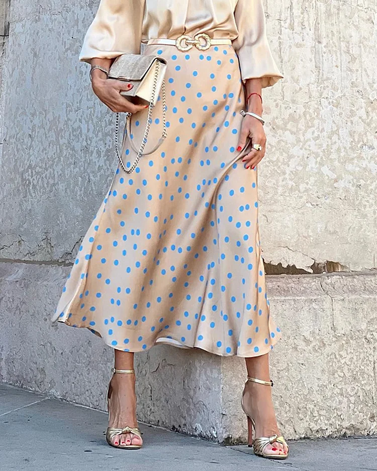 Women's Polka Dot Print Skirt